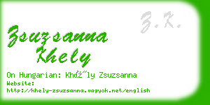 zsuzsanna khely business card